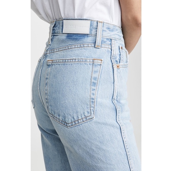 NWT RE/DONE 90s High Rise Light Wash Distressed Denim Loose Straight Leg Jean 26 - Picture 14 of 14